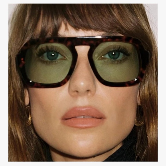 Tortoise Shell Sunglasses with Dark Lenses - Picture 3 of 3